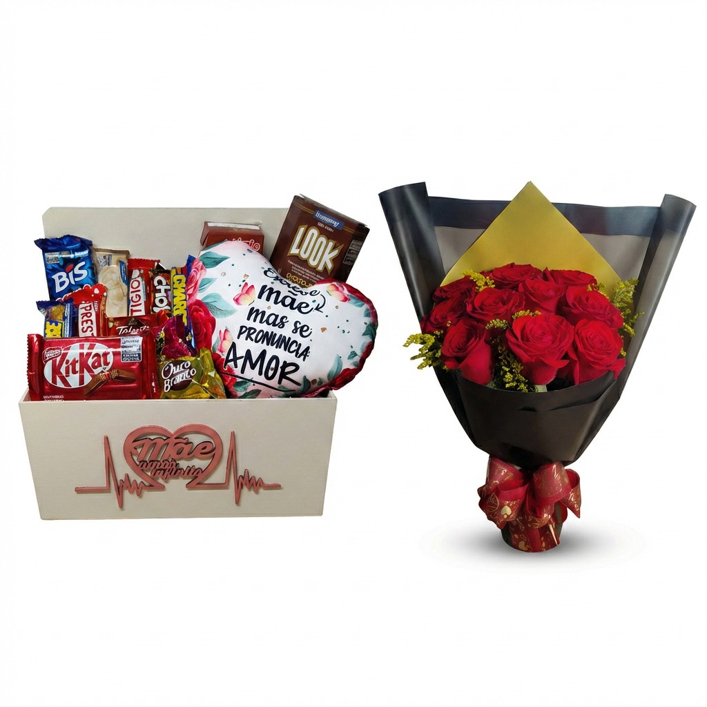 Super Combo M�es -  Premium com Rosas 