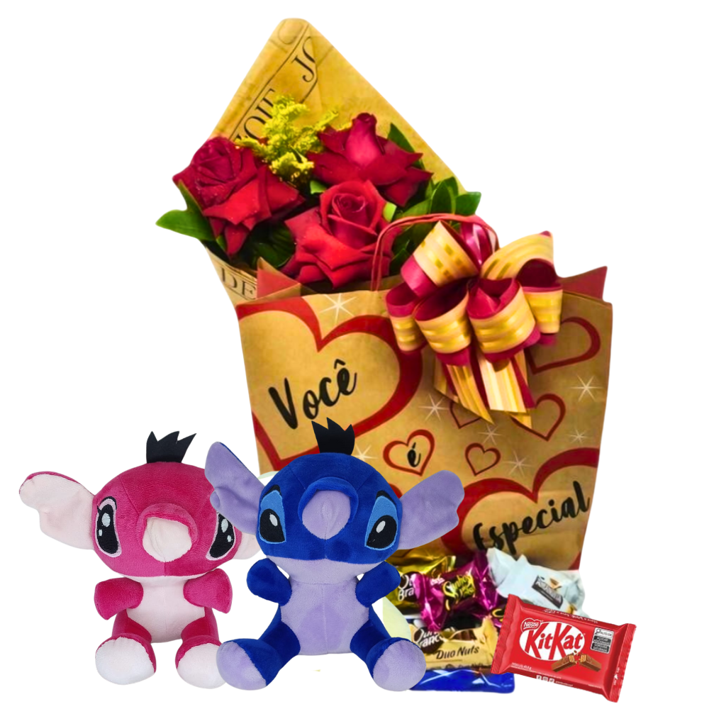 Cesta de Chocolate - Surpresa & Stich