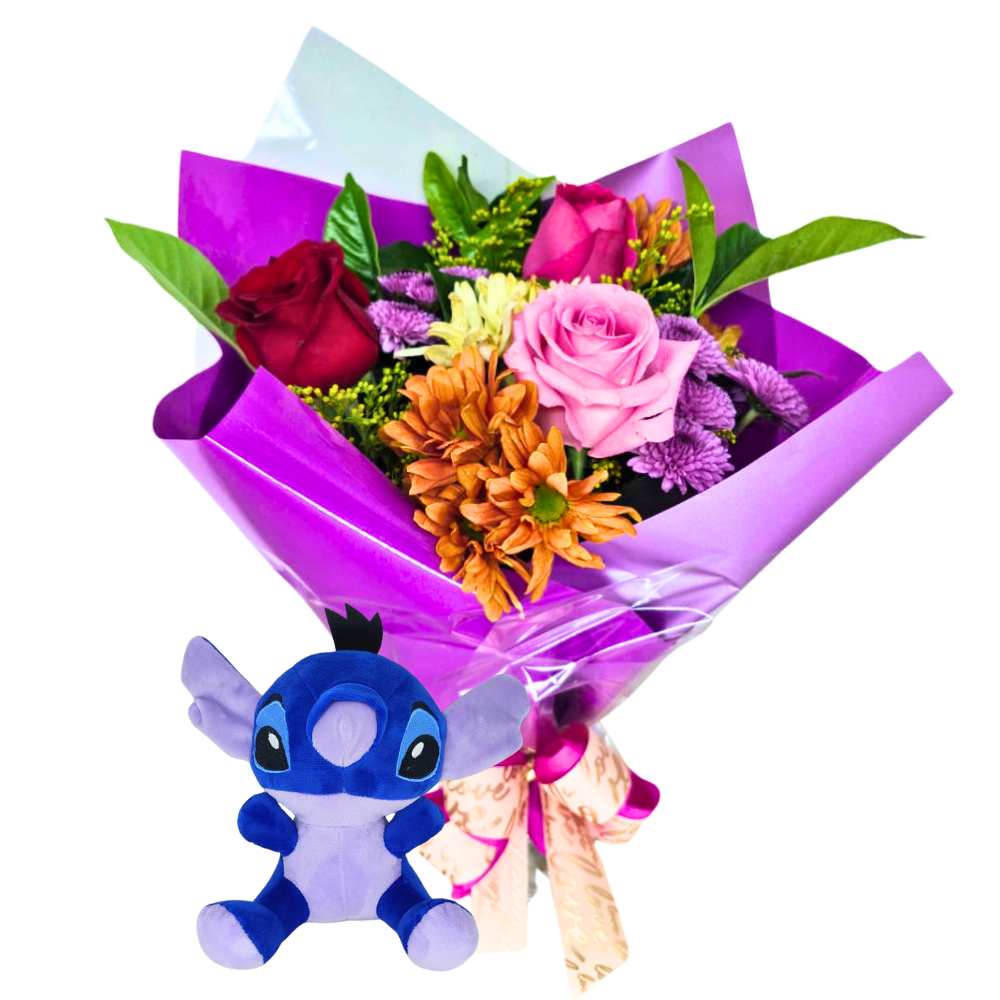Buqu Encanto Colorido com Stitch