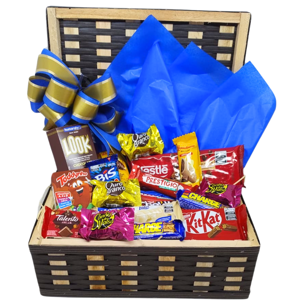 Cesta de Chocolate  Sabor Azul