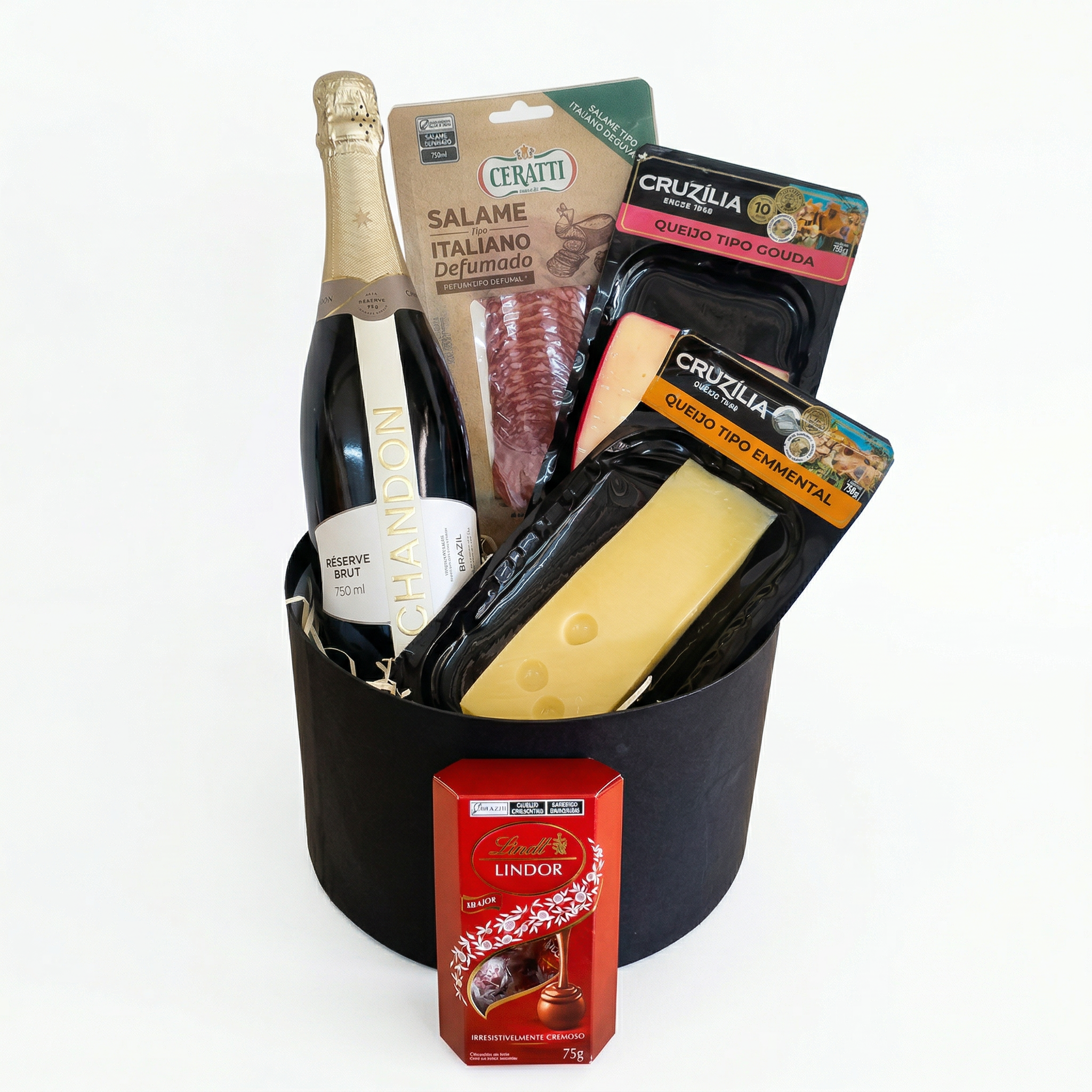 Cesta Luxo Chandon com Queijos e Trufas