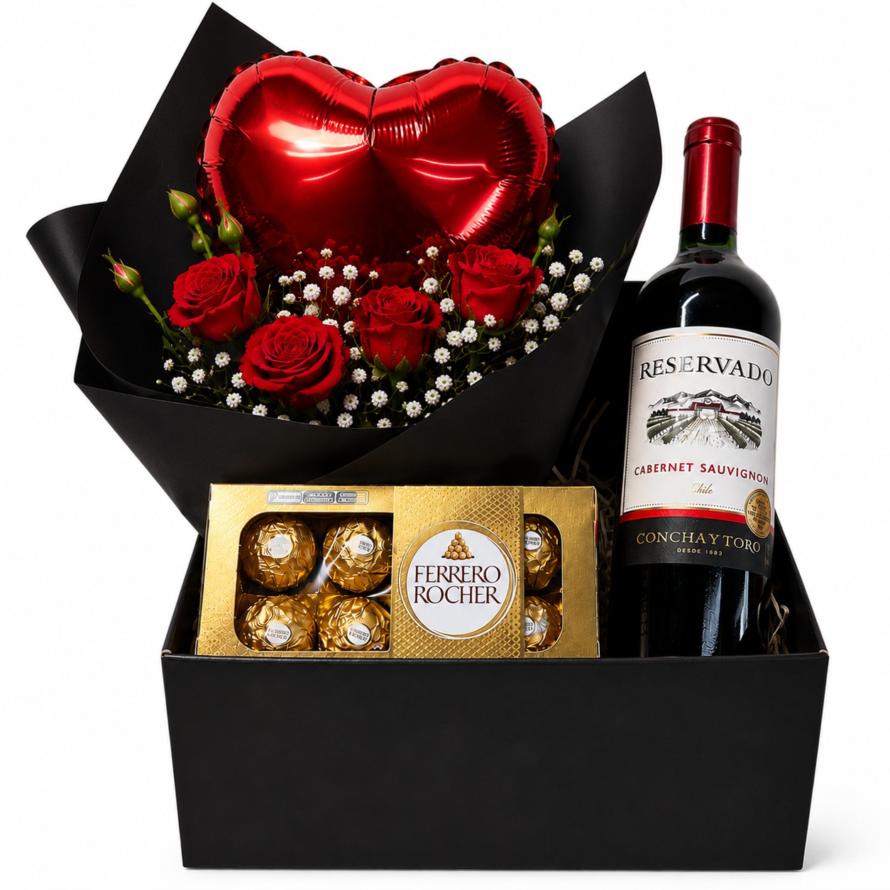 Box Doce Paix�o com vinho 