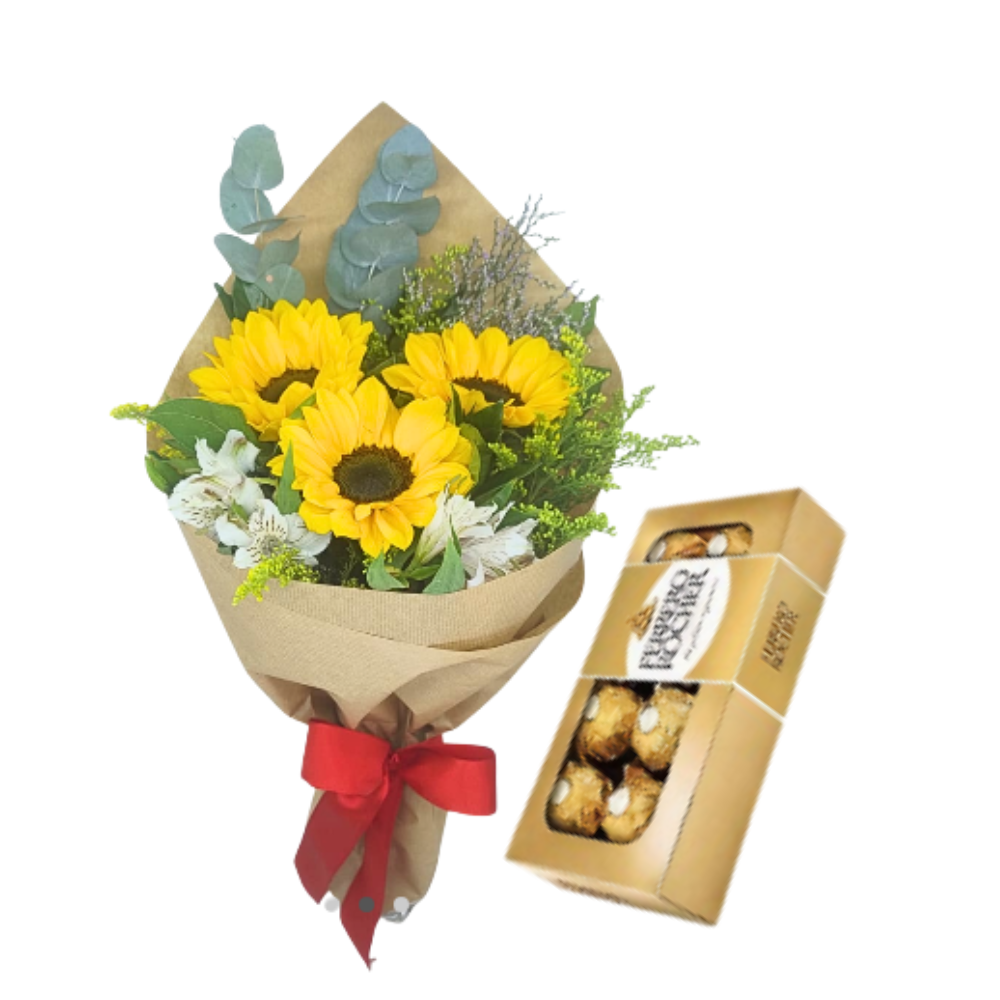 Buqu� Encanto do Sol e Ferrero 